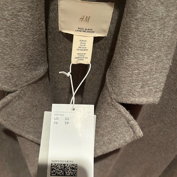 NEW Long Wool Coat with Belt - Picture 2 of 4